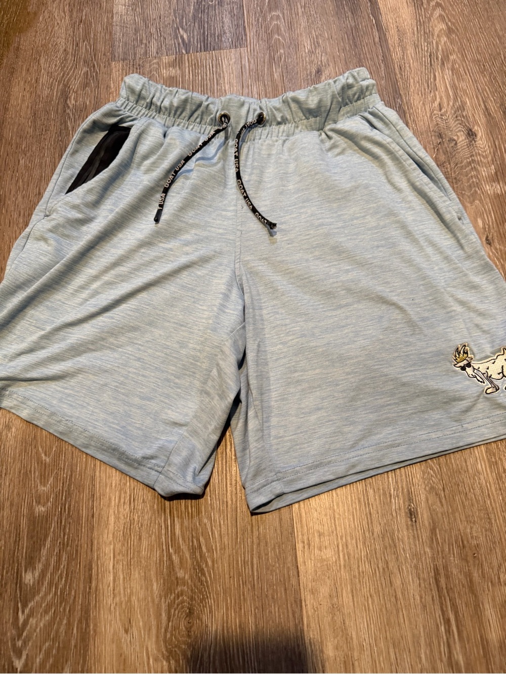 Goat Men's Light Blue Drawstring Athletic Shorts